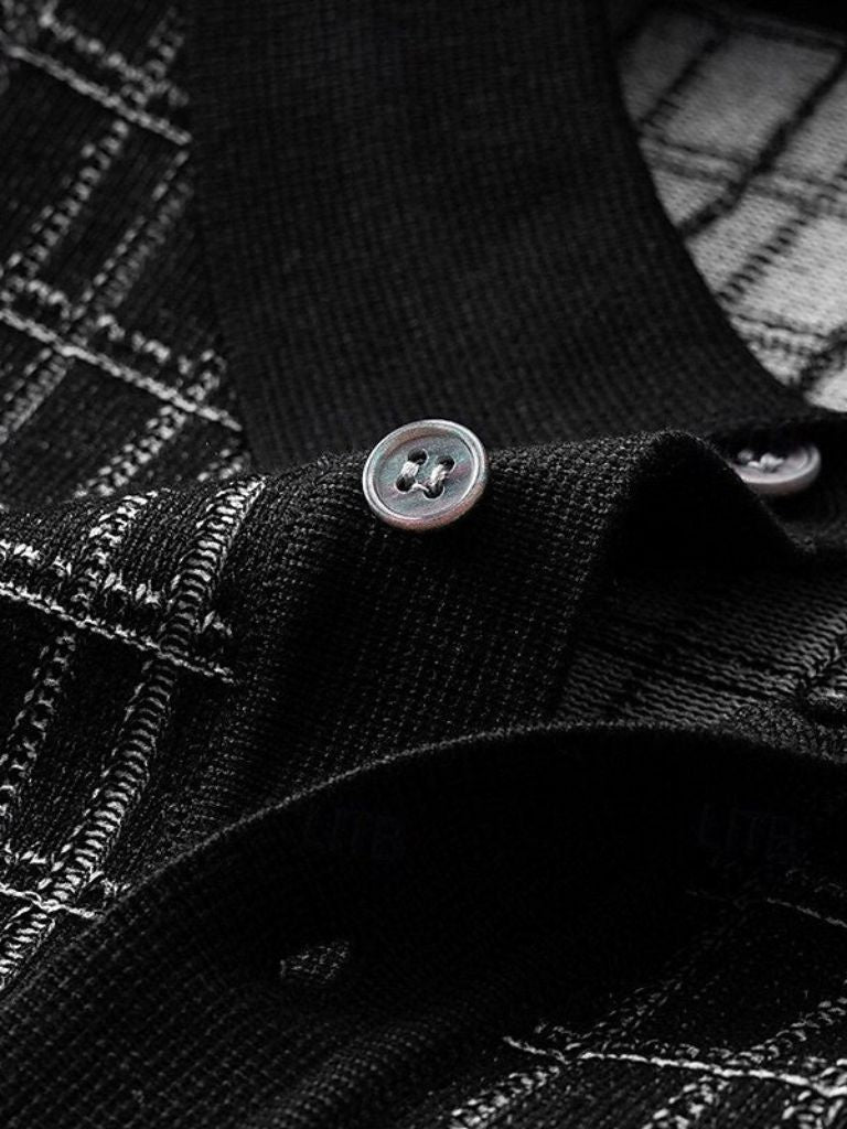 Klassisches Noir Strick-Polo-Shirt – Eleganz für jeden Anlass