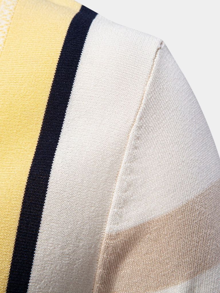 Sundown Stripes Polo – Stilvolle Herenshirt voor Elke Gelegenheid
