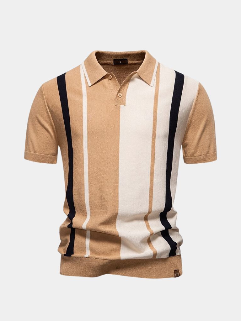 Retro Streifen Polo – Stilvolles Design für jeden Anlass