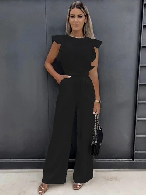 Eleganter Damen Jumpsuit mit Weiten Beinen für Hochzeiten-1