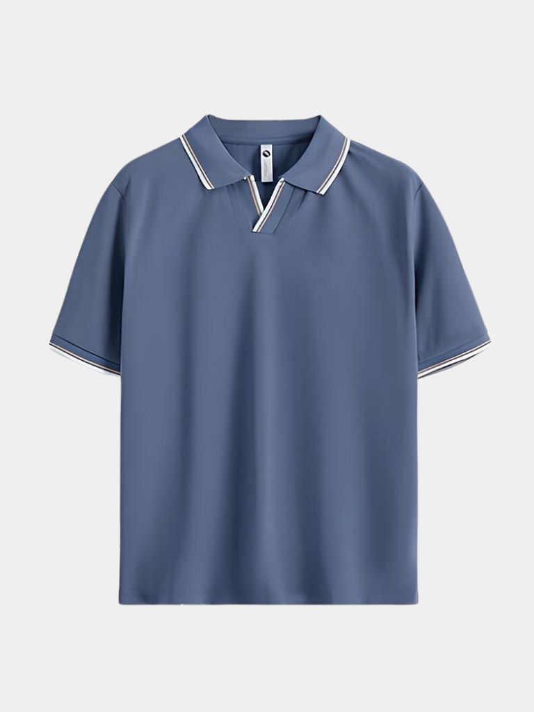 Zeitloses schwarzes V-Ausschnitt-Polo – Eleganz & Komfort