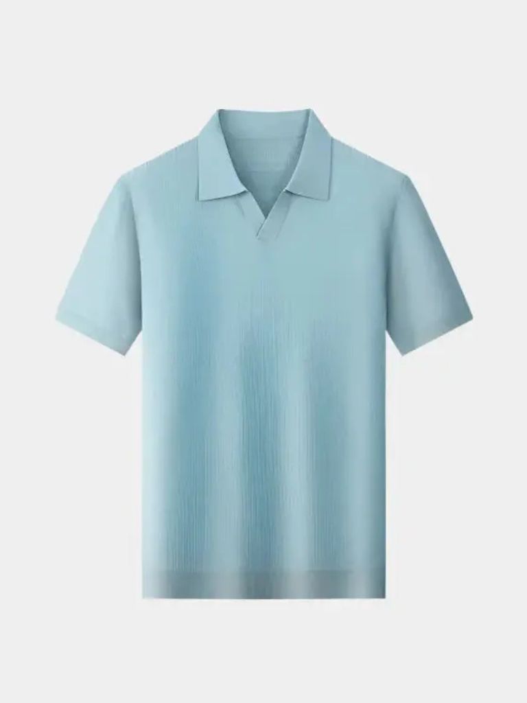 Lässiges Knopf-los Strick Polo-Shirt für Stilbewusste Herren