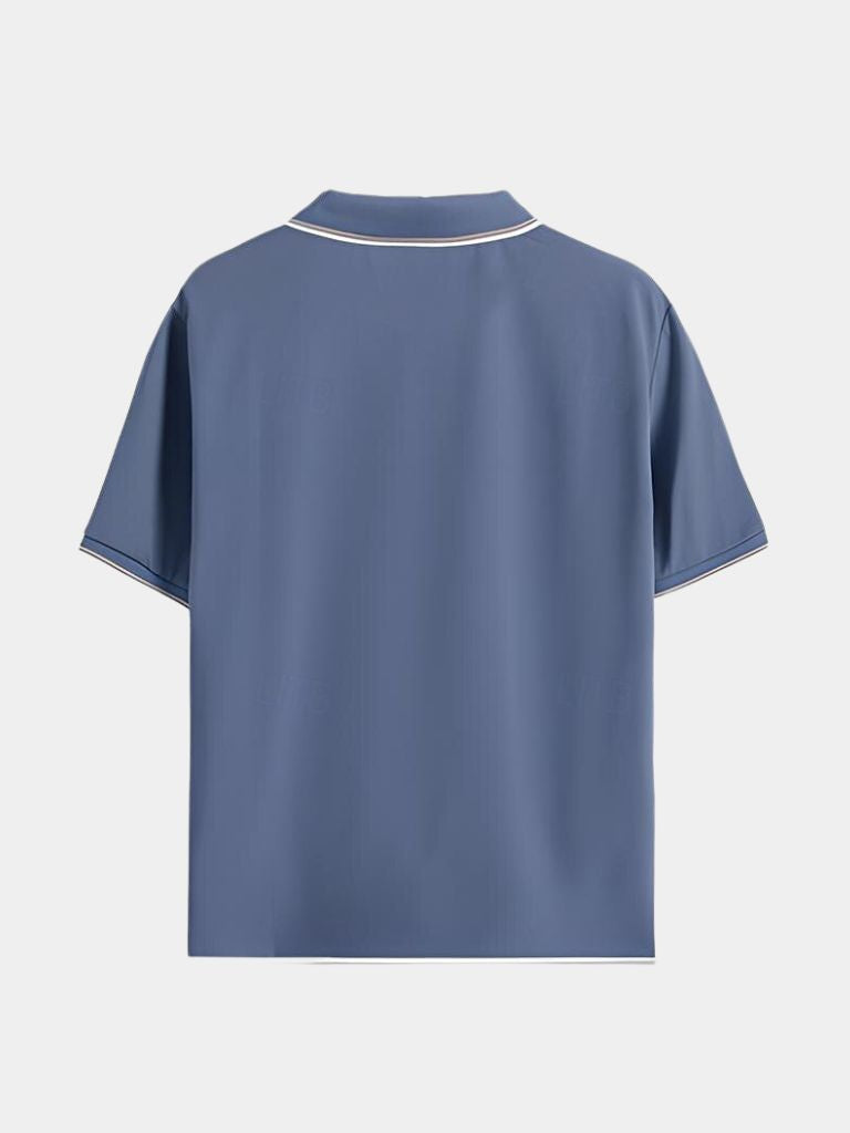 Zeitloses schwarzes V-Ausschnitt-Polo – Eleganz & Komfort