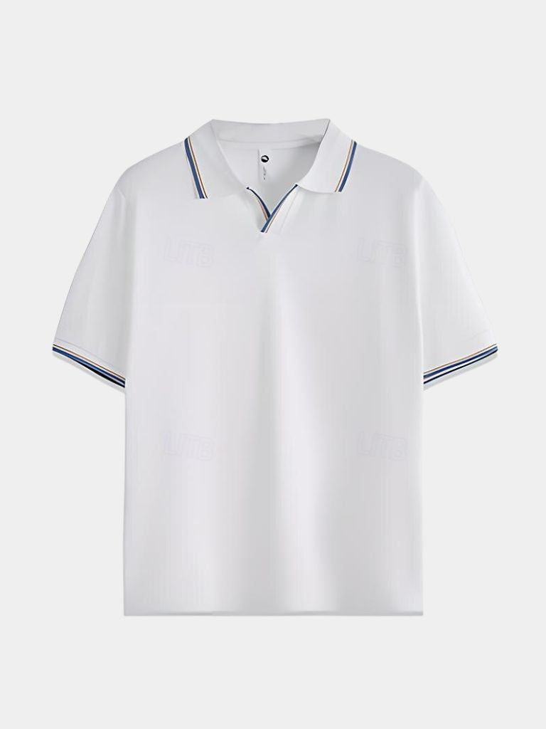 Zeitloses schwarzes V-Ausschnitt-Polo – Eleganz & Komfort
