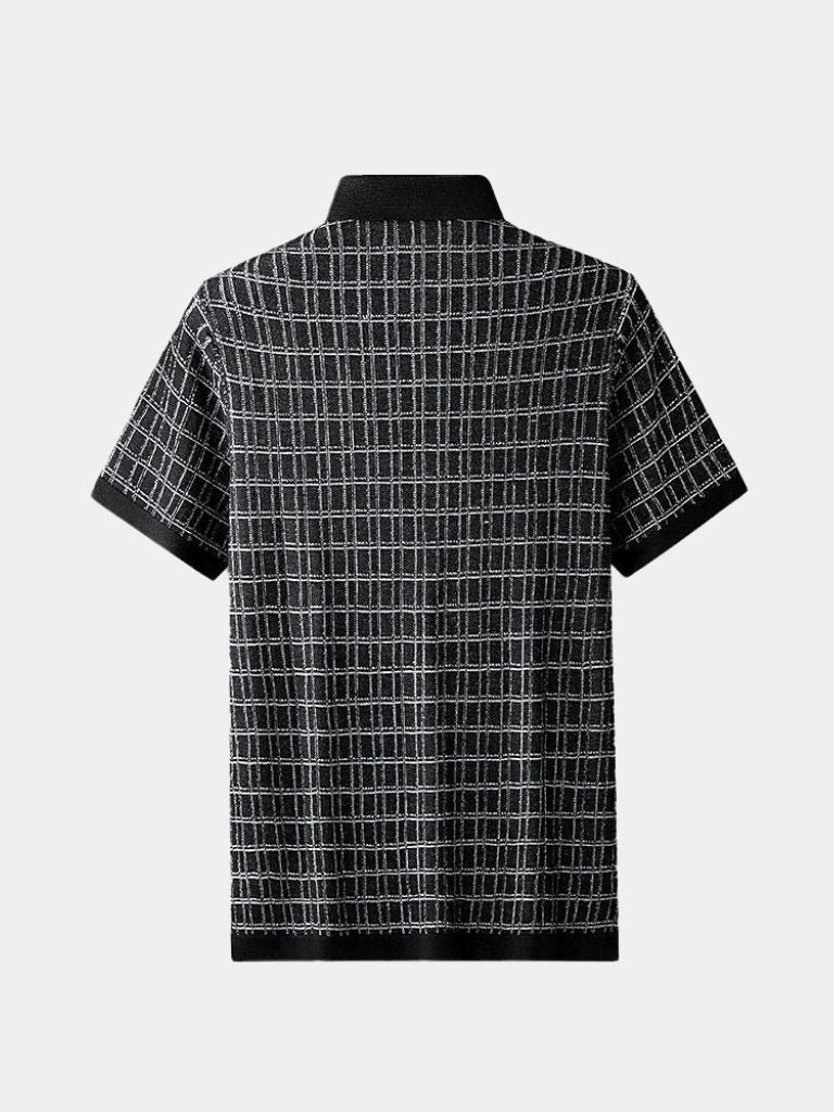 Klassisches Noir Strick-Polo-Shirt – Eleganz für jeden Anlass