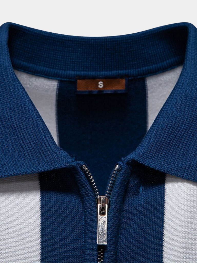 Navy Streifen Polo – Stilvolle Herrenmode für jeden Anlass