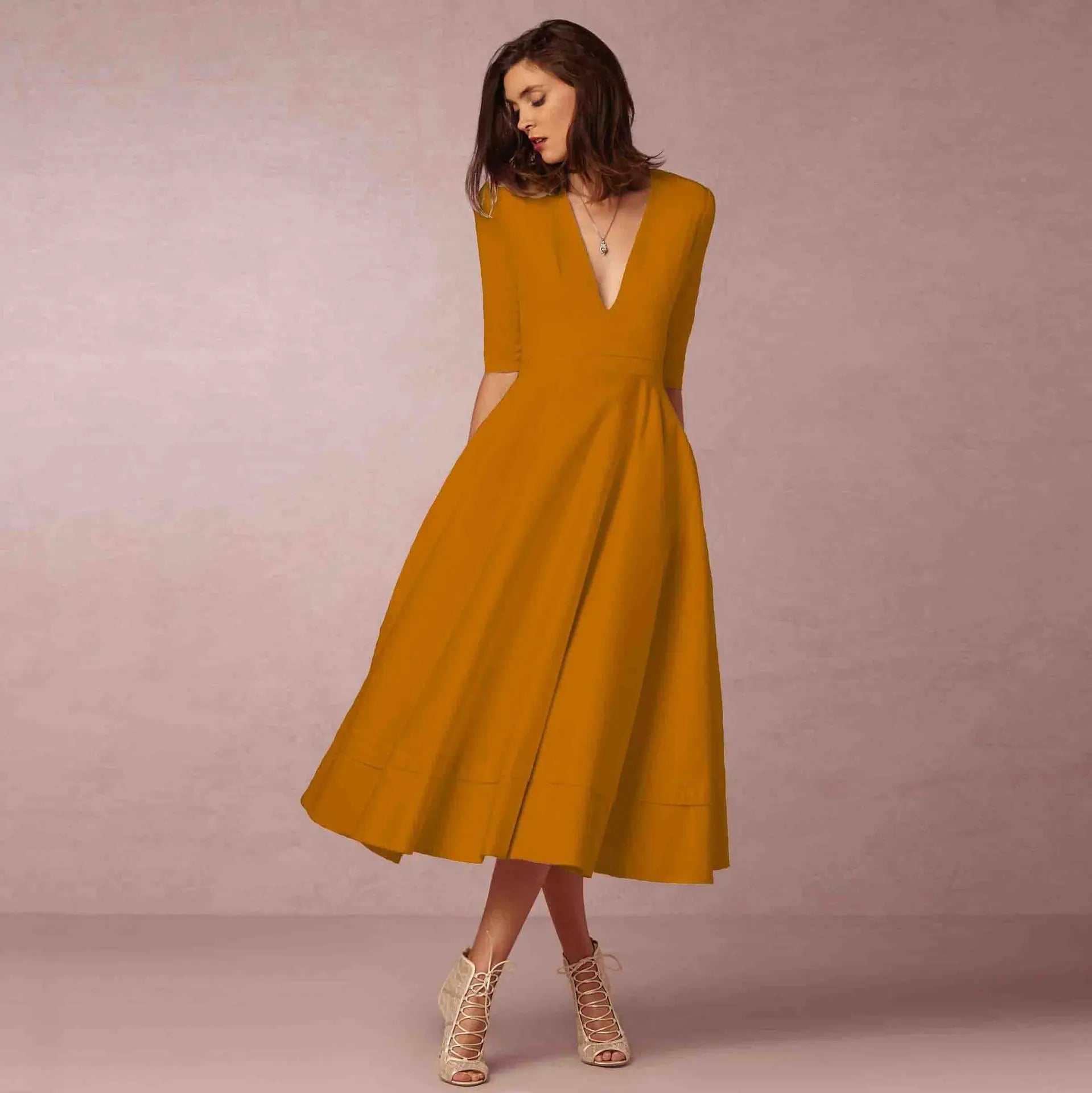 Variant image for Elegantes Festliches Damenkleid – Hochzeitsgast Kleid A-Linie-7