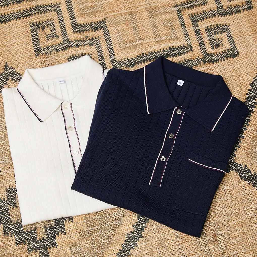 Old Money Strick-Polohemd – Eleganz und Stil für Kenner