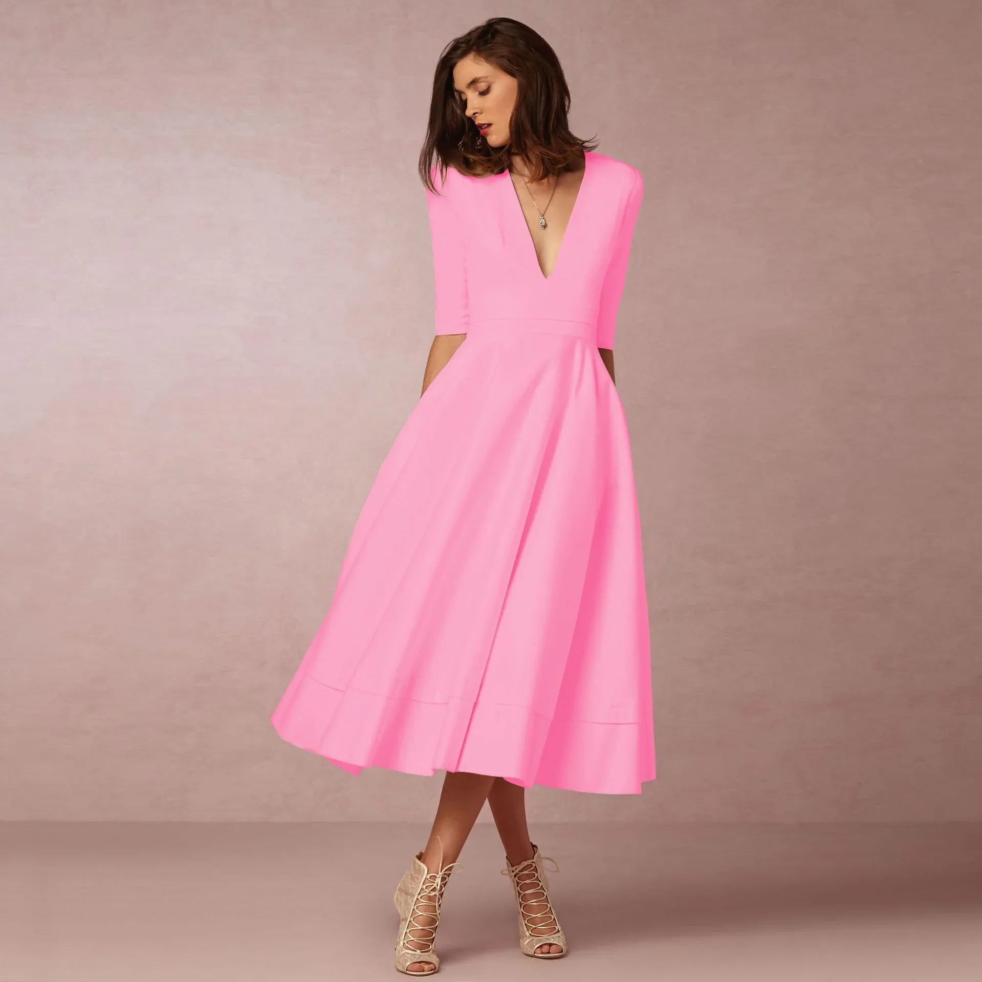 Variant image for Elegantes Festliches Damenkleid – Hochzeitsgast Kleid A-Linie-55