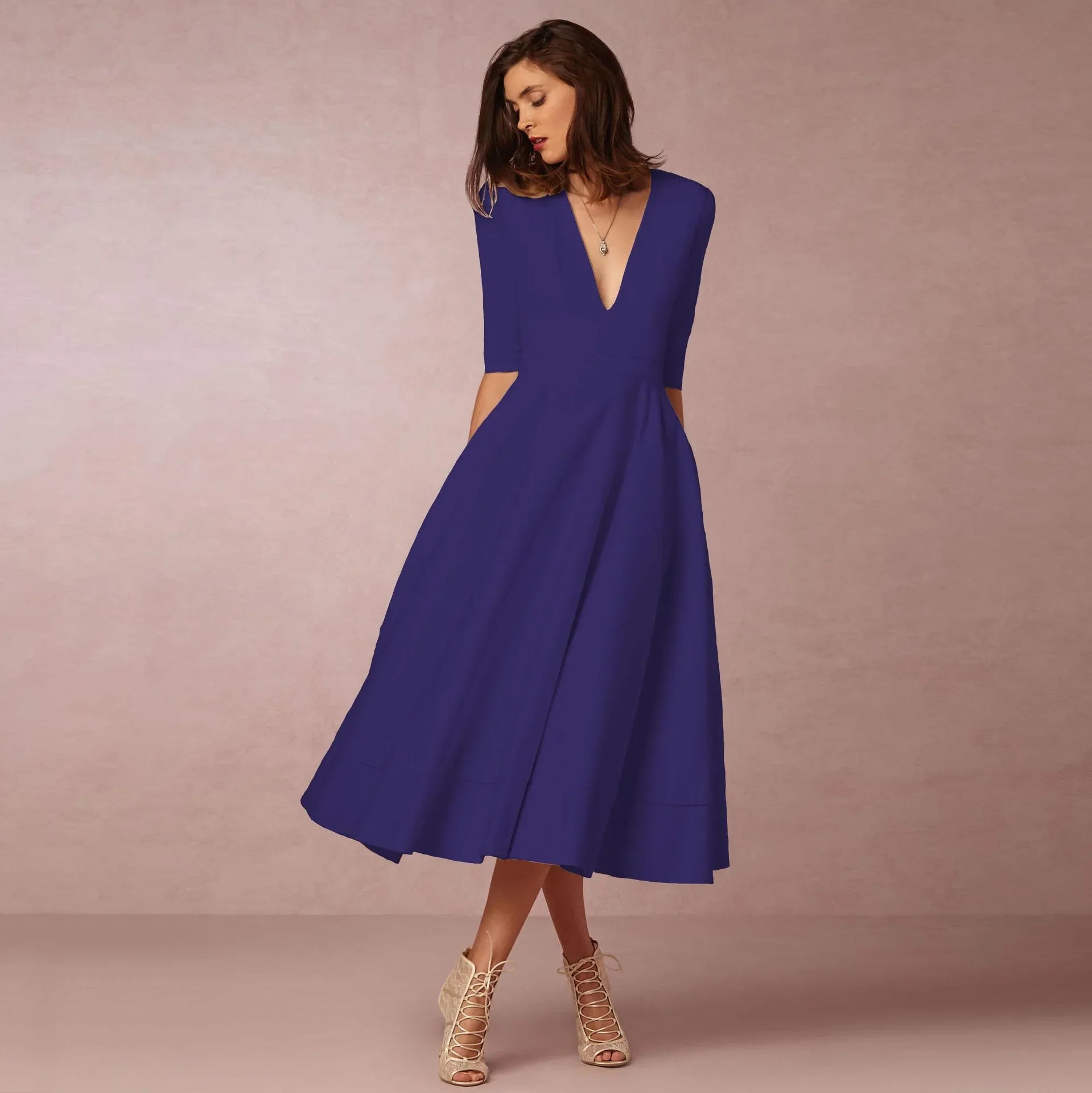 Variant image for Elegantes Festliches Damenkleid – Hochzeitsgast Kleid A-Linie-1