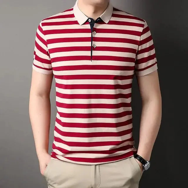 ZVNT polo Sommer Streifen Polo-Shirt – Stilvoller Komfort für jeden Anlass