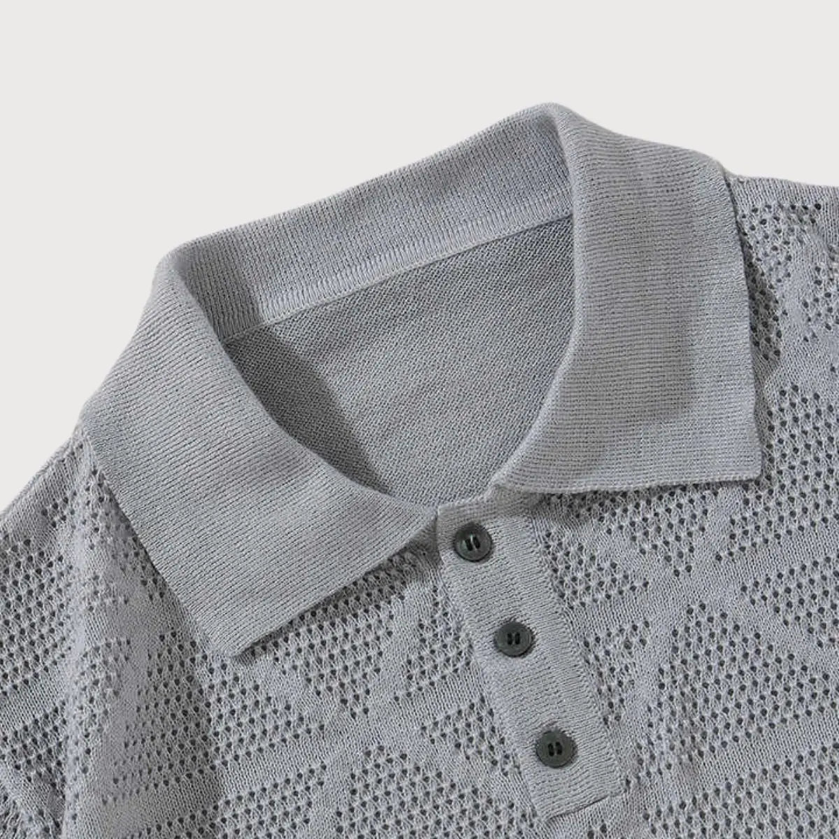 ZVNT polo Strukturiertes Strick-Polohemd für stilvolle Eleganz