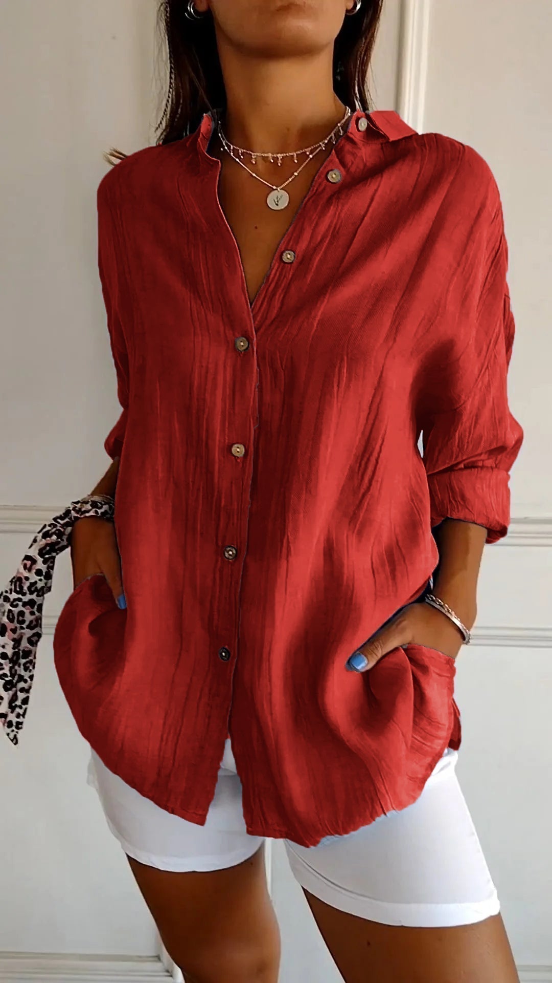 Variant image for Nira Damen Bluse Langarm – Elegantes Sommerdesign für Damen-43