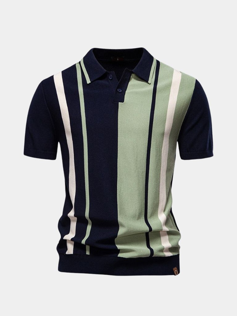 Retro Streifen Polo – Stilvolles Design für jeden Anlass