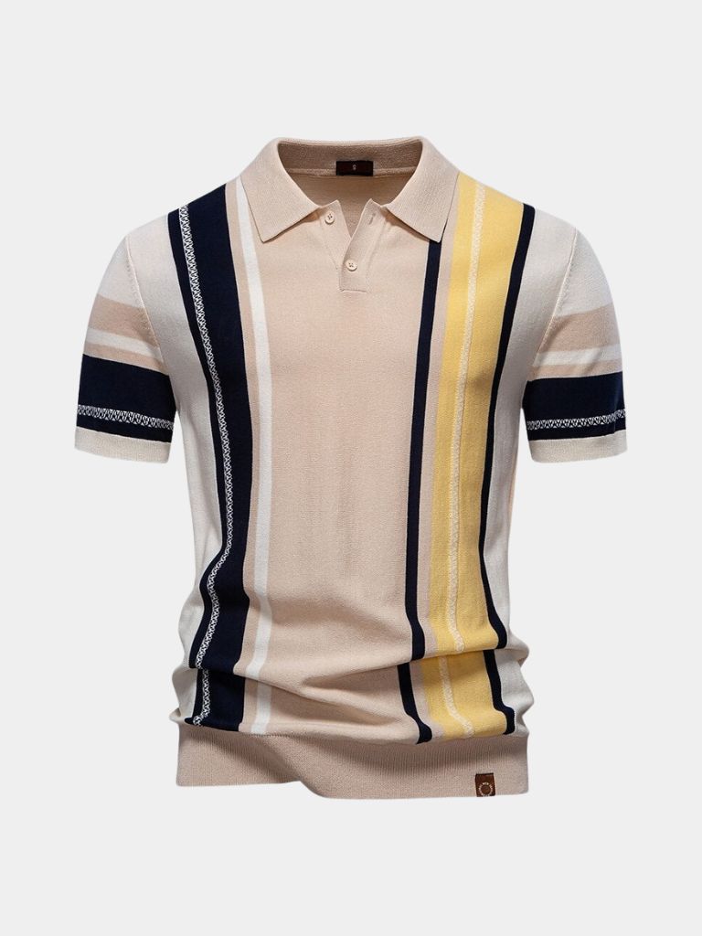 Sundown Stripes Polo – Stilvolle Herenshirt voor Elke Gelegenheid