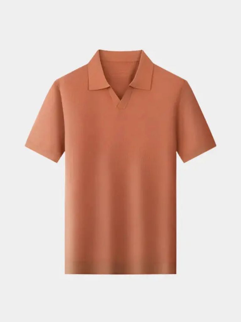 Lässiges Knopf-los Strick Polo-Shirt für Stilbewusste Herren