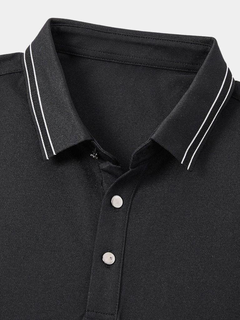 Obsidian Trim Polo – Elegante, Comfortabele Herenshirt voor Elke Gelegenheid