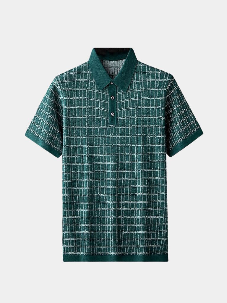 Klassisches Noir Strick-Polo-Shirt – Eleganz für jeden Anlass