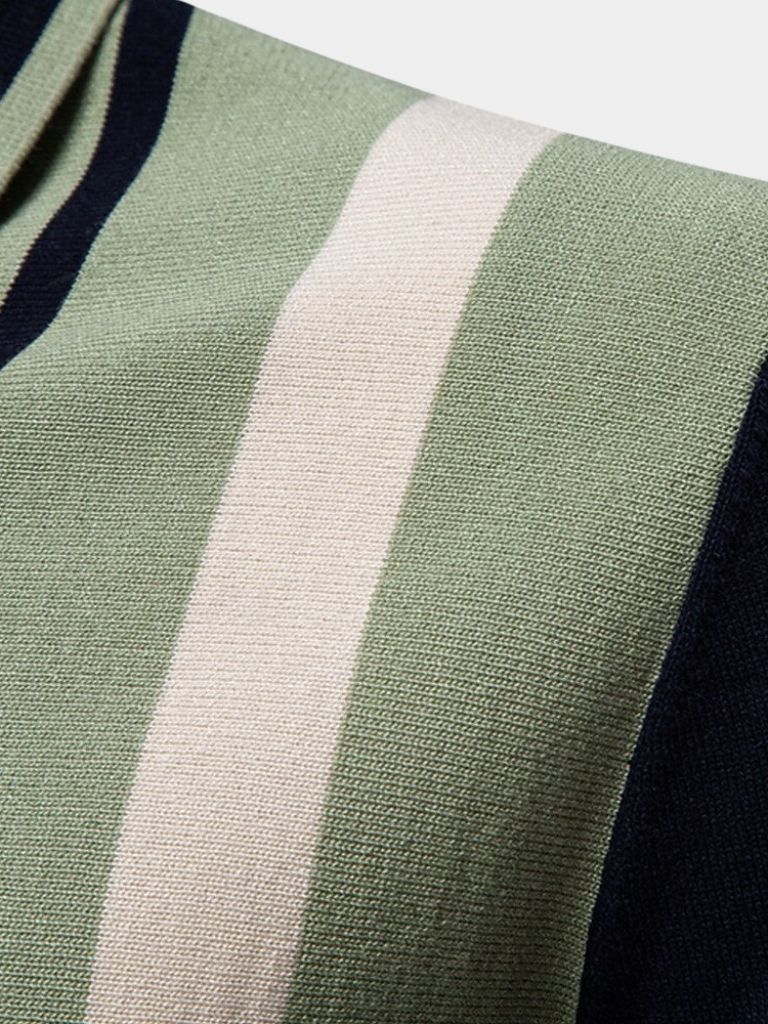 Retro Streifen Polo – Stilvolles Design für jeden Anlass