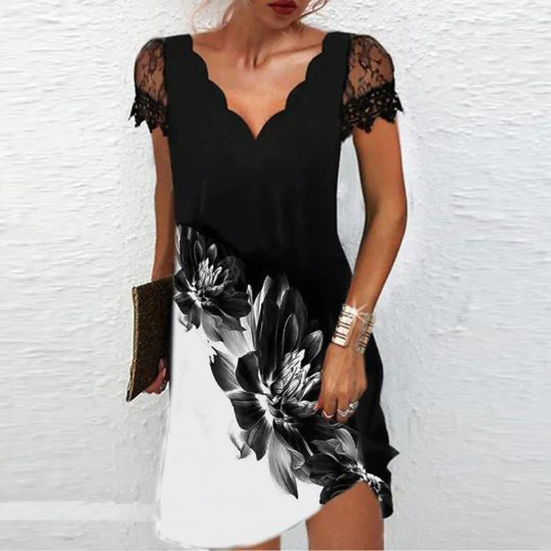 Elegantes Midikleid Mit V-Ausschnitt Für Damen – Zendaya-2
