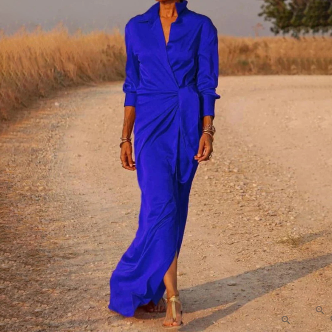 Elegantes Damenkleid Blau für Sommerliche Anlässe - Luftig & Bequem 2