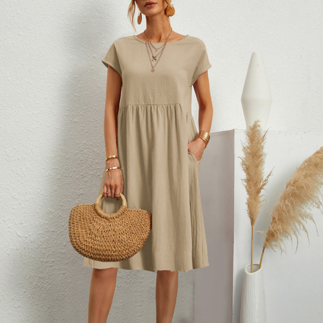 Elegantes Damenkleid Blau für Sommer – Ideal für verschiedene Anlässe, Hochwertiges Polyester, Bequeme Passform 2