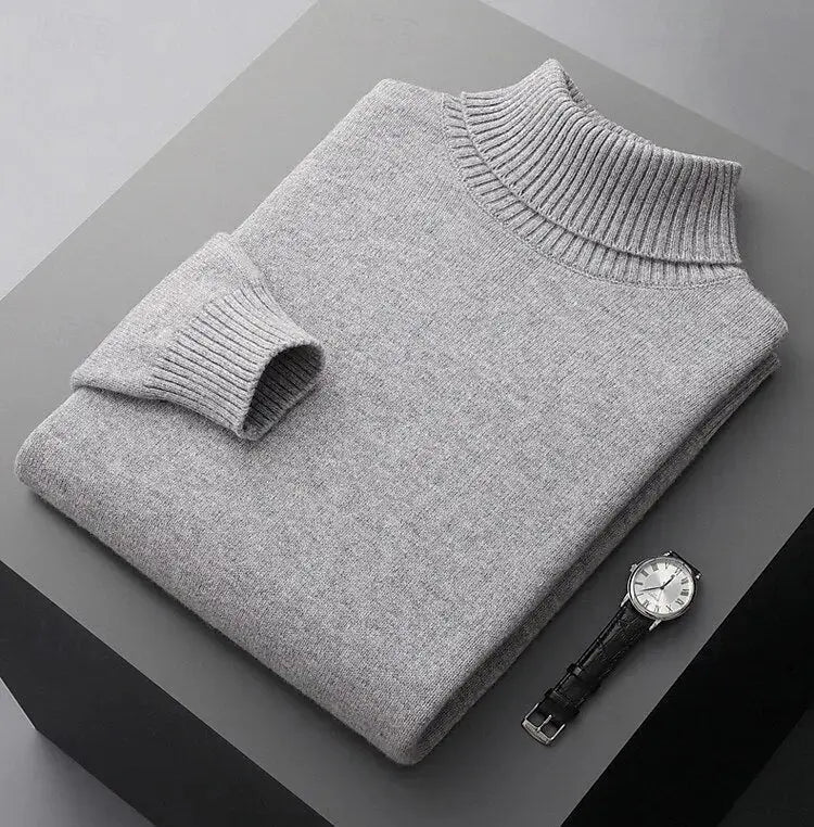 ZVNT Sweater 100% Merinowolle Rollkragenpullover – Luxuriös & Warm