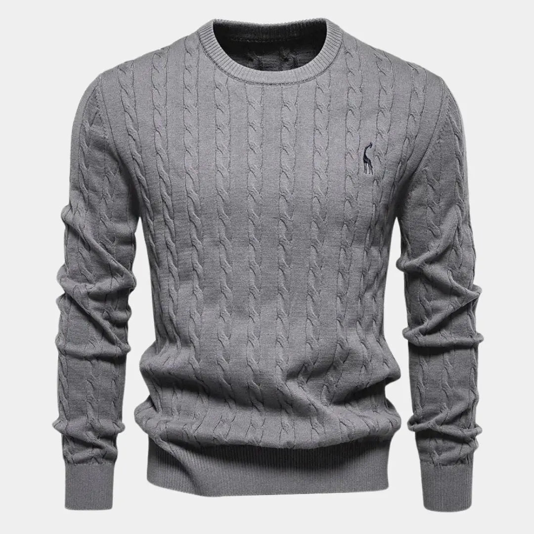 ZVNT Sweater Baumwoll Crew Neck Pullover - Bequem, Stilvoll und Atmungsaktiv