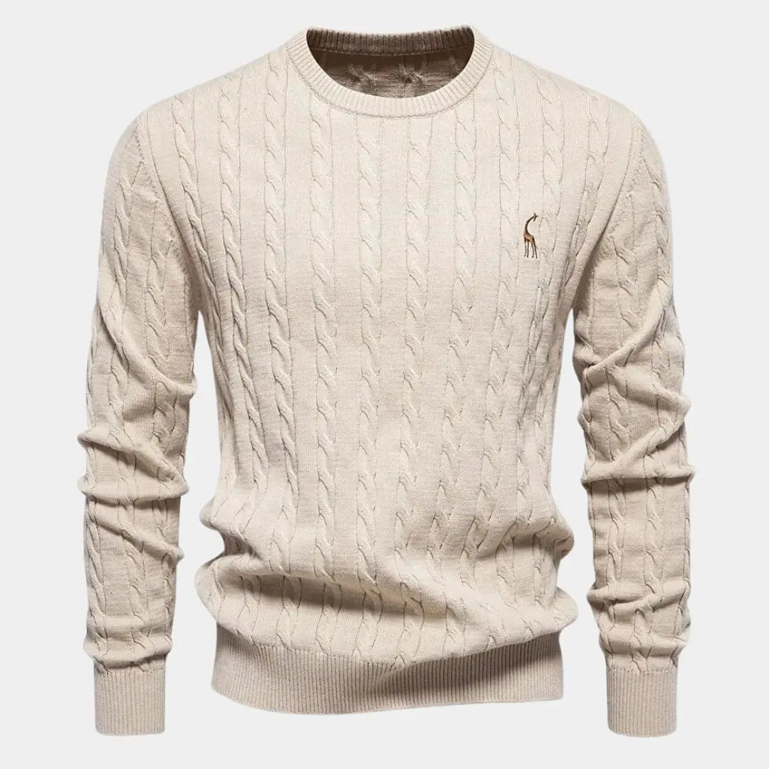 ZVNT Sweater Baumwoll Crew Neck Pullover - Bequem, Stilvoll und Atmungsaktiv