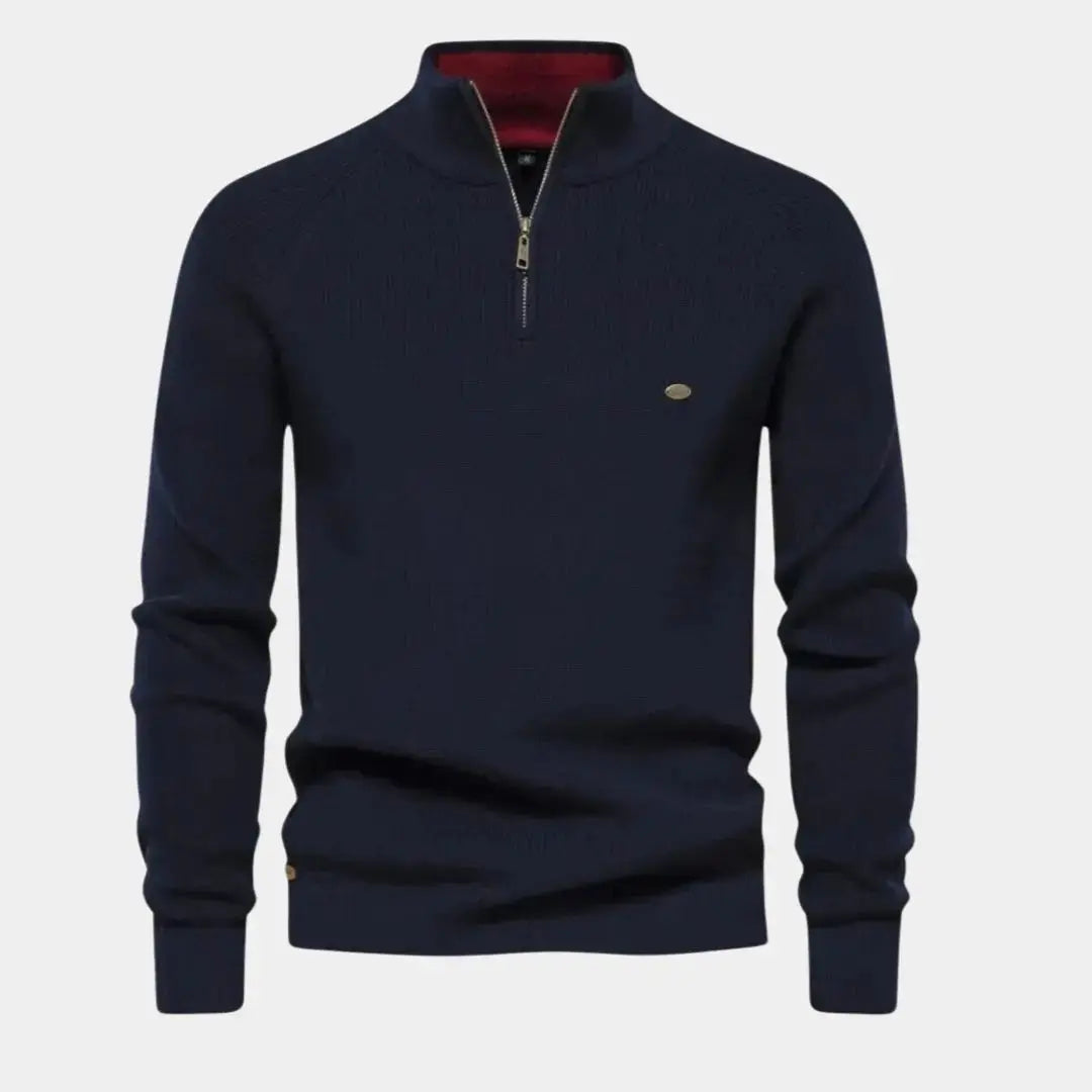 ZVNT Sweater Eleganter Viertelzip-Pullover für stilbewusste Männer – Premium Qualität