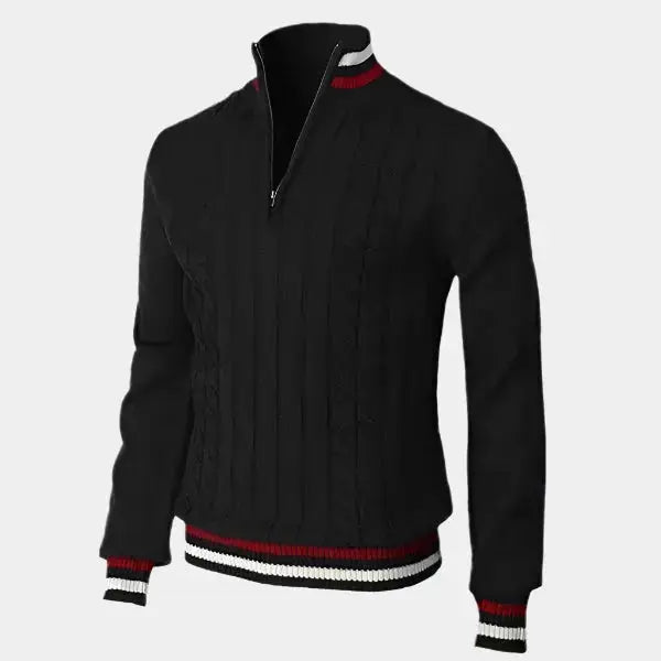 ZVNT Sweater Essentieller Halbzipper Rollkragenpullover für stilbewusste Männer