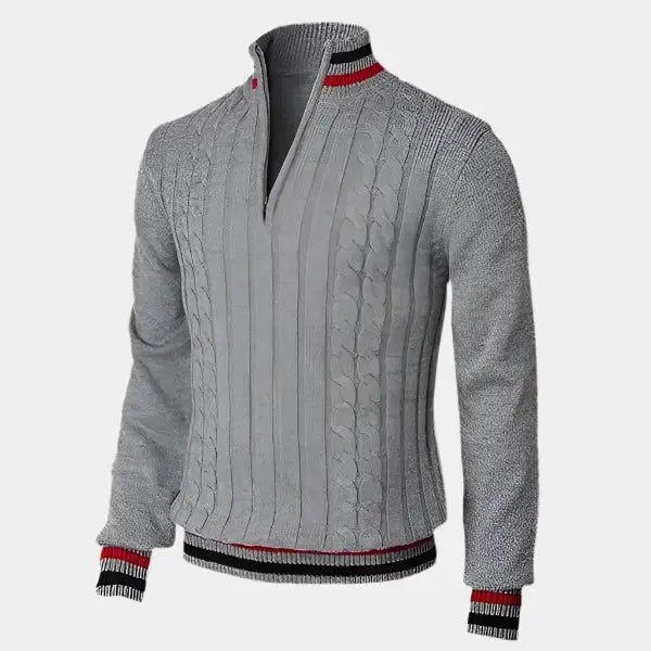 ZVNT Sweater Essentieller Halbzipper Rollkragenpullover für stilbewusste Männer