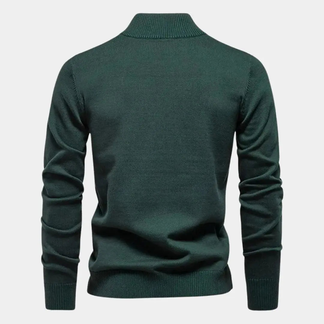 ZVNT Sweater Reißverschluss Pullover für Outdoor-Aktivitäten – Solide Farbstrickqualität