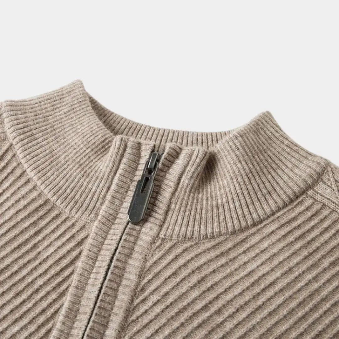 ZVNT Sweater Stripe Quarter Zip Wollpullover – Stilvoller Komfort für jeden Anlass