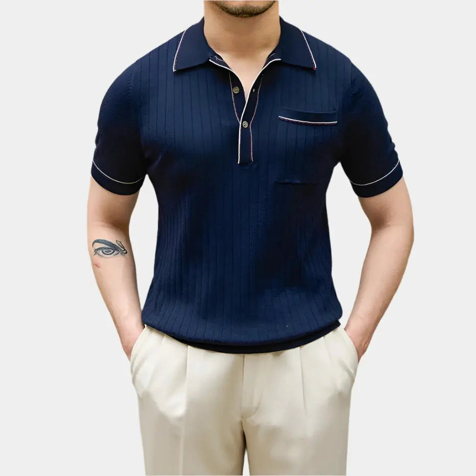 ZVNT polo Old Money Strick-Polo-Shirt – Eleganz für anspruchsvolle Herren