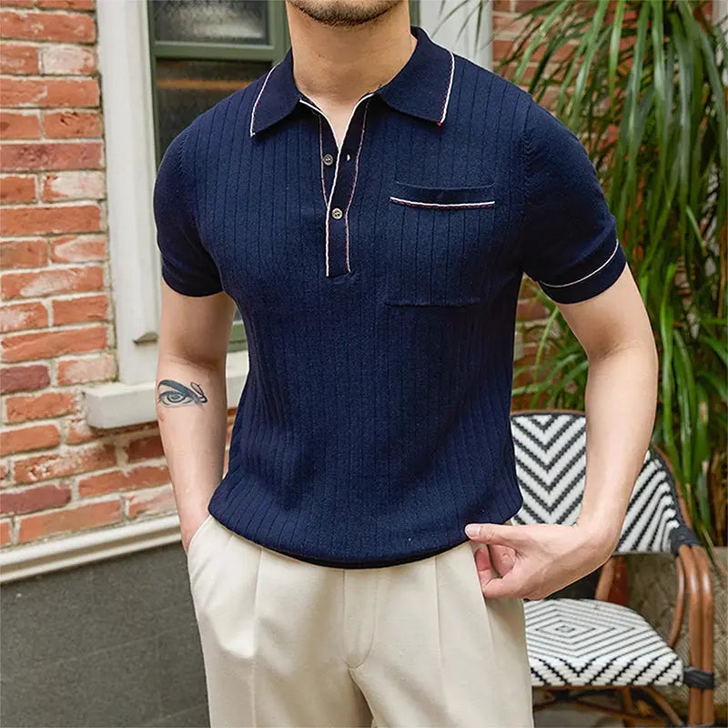 ZVNT polo Old Money Strick-Polo-Shirt – Eleganz für anspruchsvolle Herren