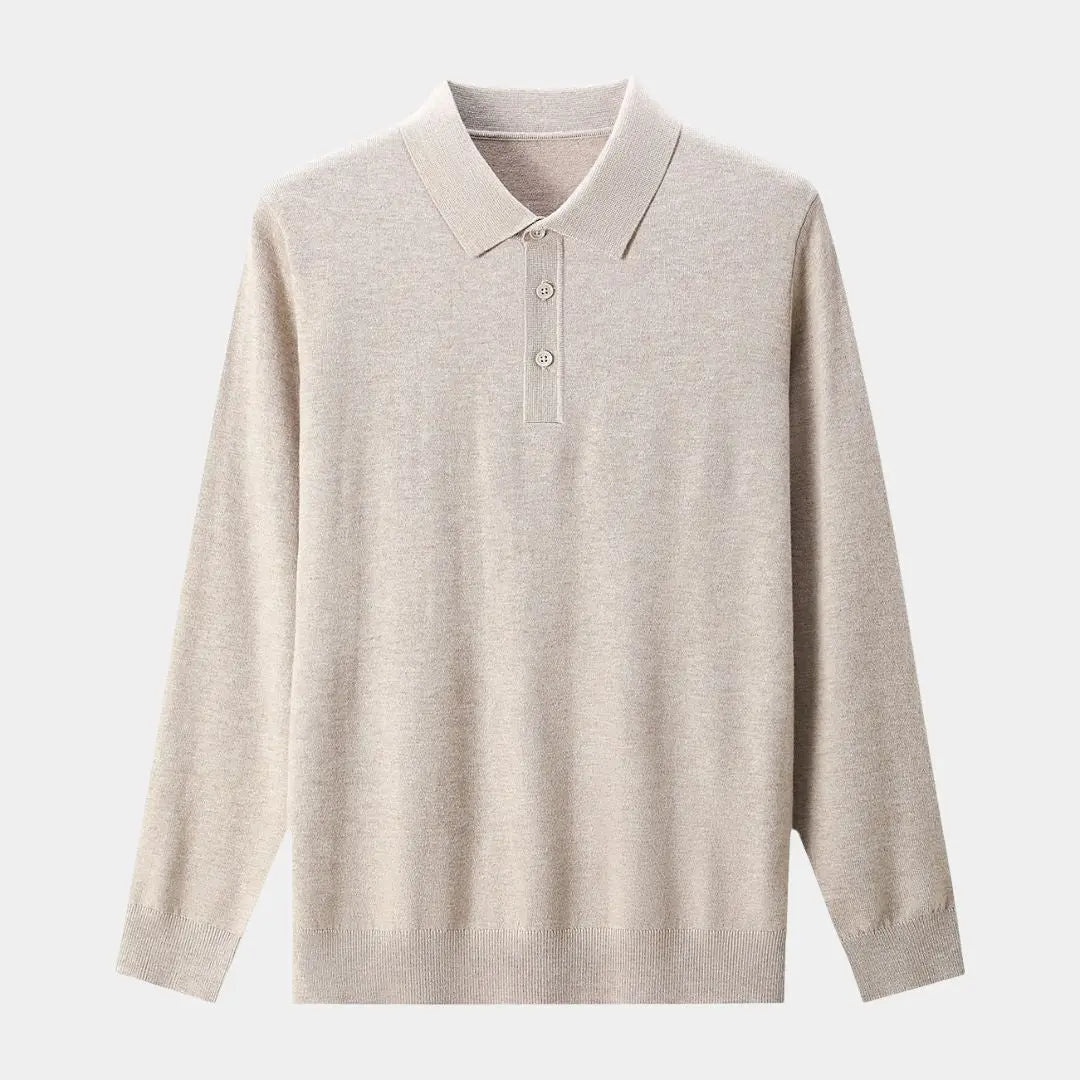 ZVNT polo Wollstrick Polo Pullover mit Knöpfen – Stilvoll & Bequem