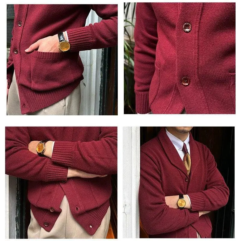 ZVNT sweater Eleganter Britischer Strick-Cardigan für Stilbewusste