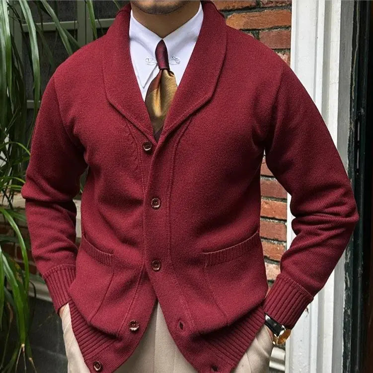 ZVNT sweater Eleganter Britischer Strick-Cardigan für Stilbewusste