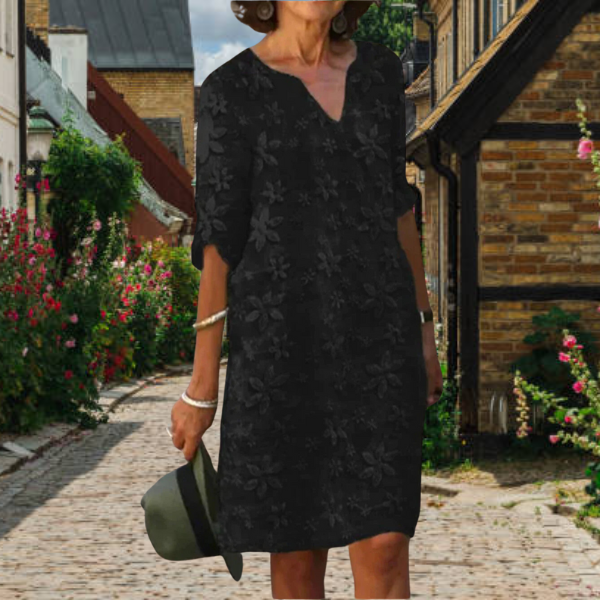 Elegantes Festliches Damenkleid Amber mit V-Ausschnitt-2