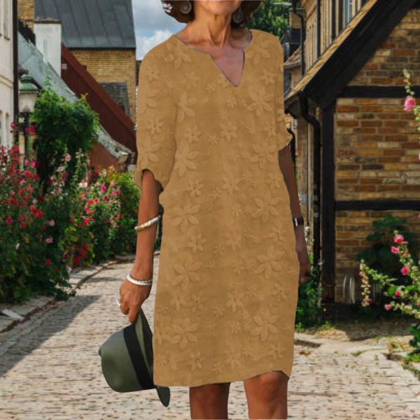 Elegantes Festliches Damenkleid Amber mit V-Ausschnitt-5